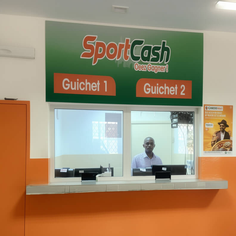Guichet SportCash avec deux comptoirs en Côte d’Ivoire